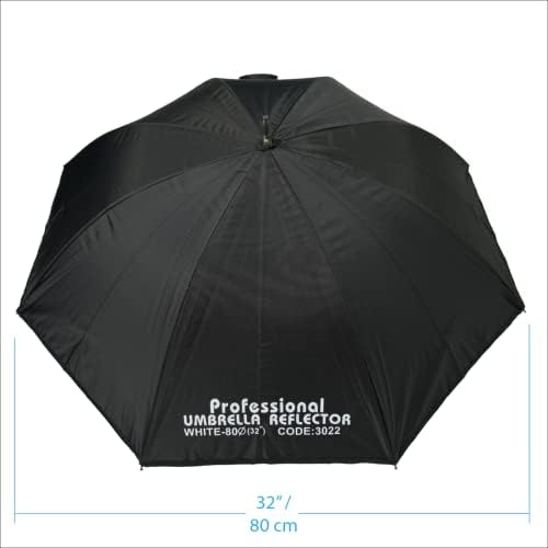 בריטק [2 מארז] מקצועי סטודיו 32 שחור + לבן רפלקטור מטרייה עם מגן שרוול, מתכת חלקי דיוקן וידאו פלאש צילום